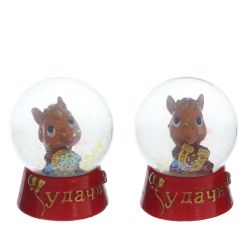 GAEM Фигурка декор в стекл шаре "Лошадка", L4,5 W4,5 H5,5 см, 2в.