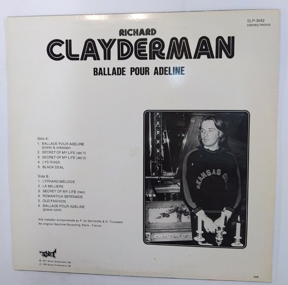 Richard Clayderman Richard Clayderman Sweden 1977
