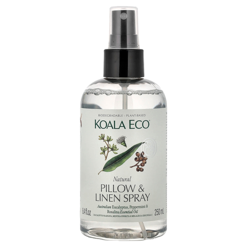 Koala Eco, натуральный спрей для подушки и белья, эфирное масло, австралийский эвкалипт, перечная мята и розалина, 250 мл (8,4 жидк. унции)