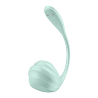 Мятное виброяйцо 23см для ношения с управлением через приложение Satisfyer Vibrating Egg Smooth Petal Mint Green
