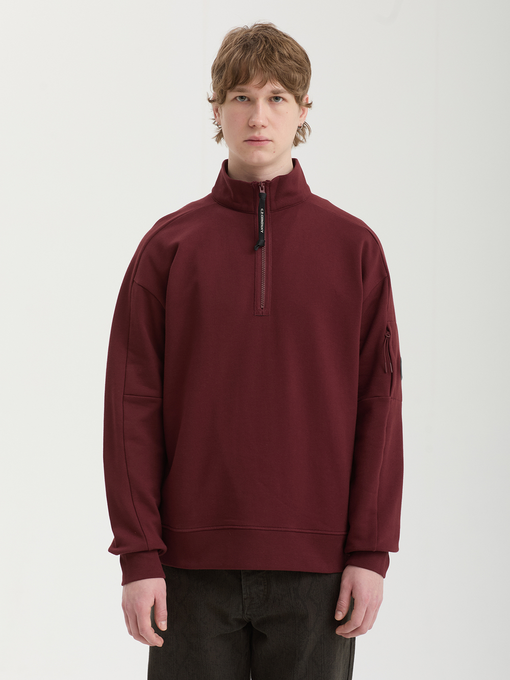 Мужская Толстовка (Half-zip) Diagonal Raised Fleece Lens