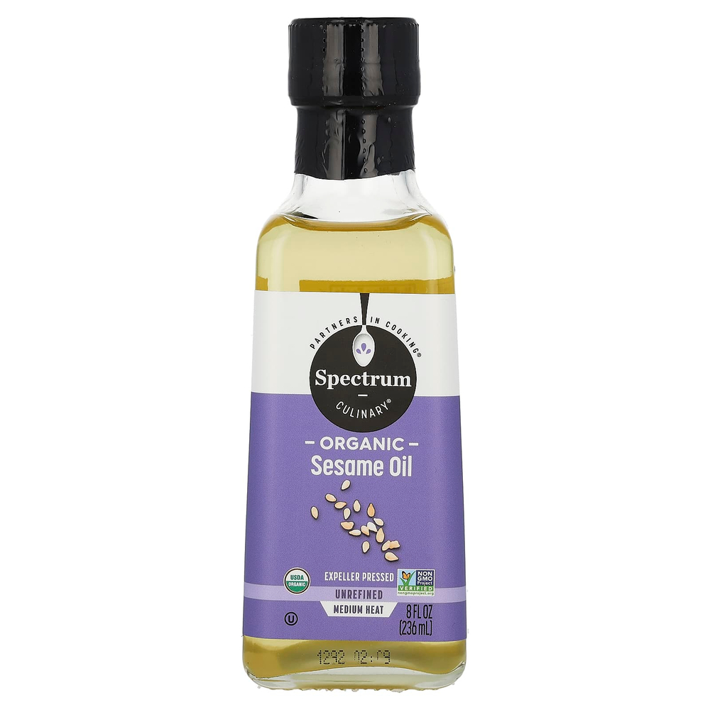 Spectrum Culinary, органическое кунжутное масло, нерафинированное, 236 мл (8 жидк. унций)