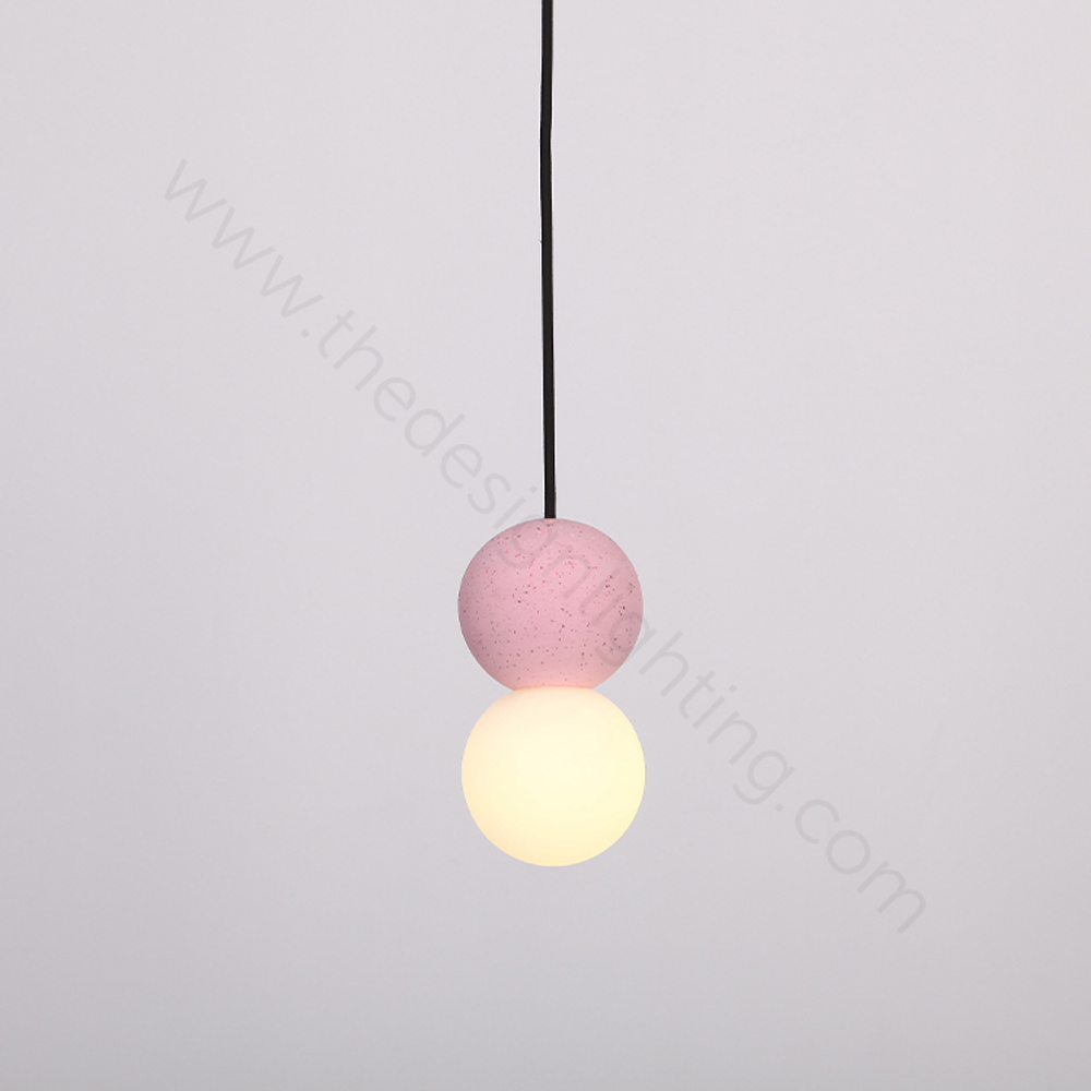 Pendant design lamp Nudo  (Pink)