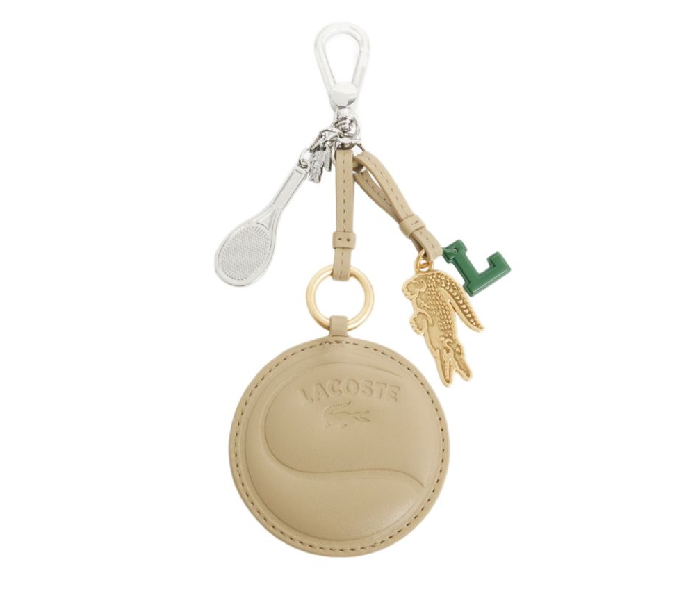 Брелок Lacoste Tennis Racket Mirror L Charms Key Ring - бежевый