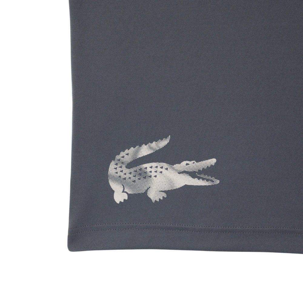 Мужское теннисное поло Lacoste Ultra Dry Colour-Block Sport - grey/black