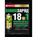 Удобрение комплексное водорастворимое BONA FORTE АМИНОЗАРЯД 18в1 с аминокислотами 10 гр (в шоубоксе 25 шт), (комплект 25шт.)