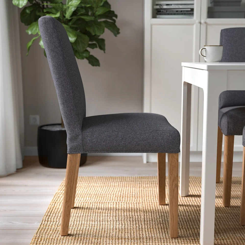Стул IKEA BERGMUND (БЕРГМУНД), Серый, 95х52х52 см
