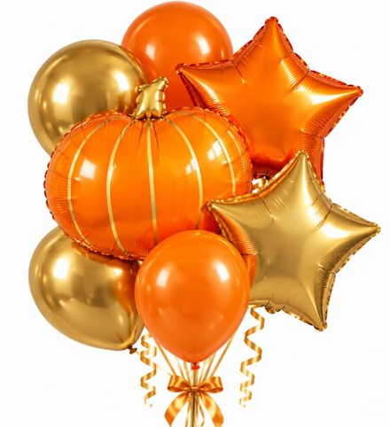 Букет шаров "Золотая осенняя тыква 🎃 "