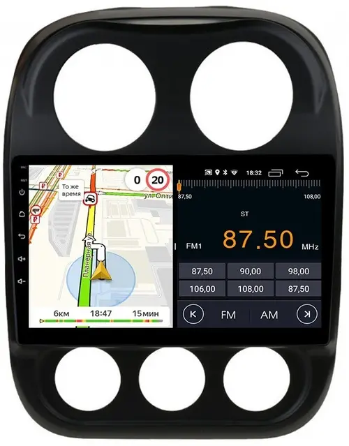 Магнитола для Jeep Compass 2011-2015 - Parafar PF998FHD на Android 13, CarPlay, 4G SIM-слот