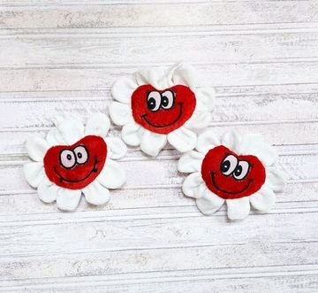 Сердечки мягкие 7 см, 3 шт