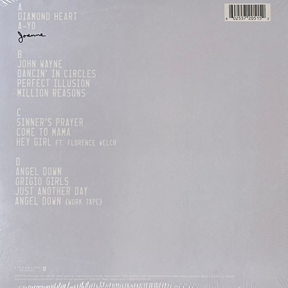 Lady Gaga – Joanne 2LP (Европа 2016г.)