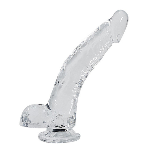Прозрачный фаллоимитатор на присоске 22см Adrien Lastic Alive Stallion Jelly Dildo