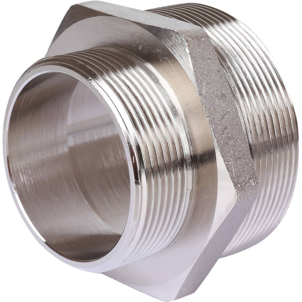 Ниппель STOUT переходной никелированный 2 1/2"x2" НР/НР