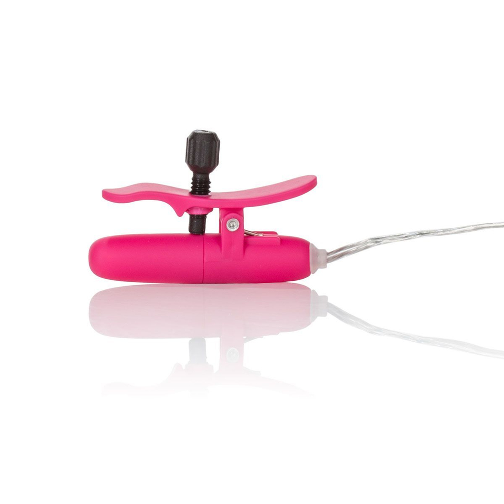 Розовые зажимы на соски с нагревательным эффектом с вибрацией Heated Nipple Teasers (Цвет: розовый)