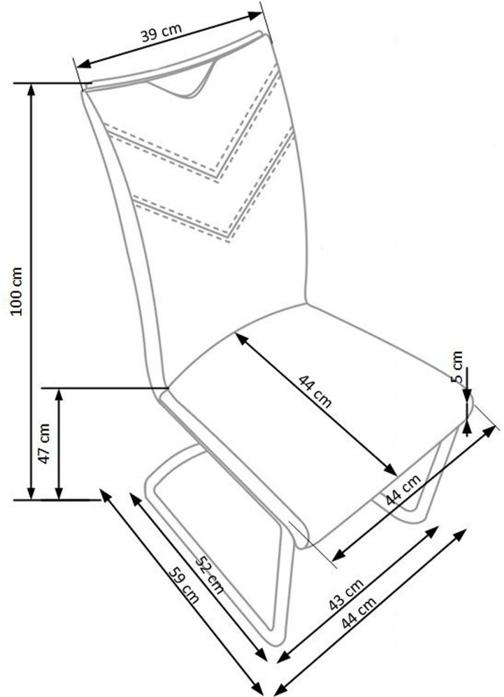 Стул HALMAR K224 белый/хром