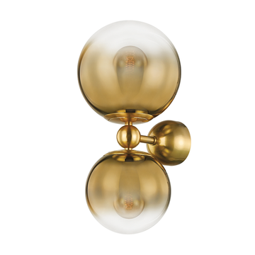 Corbett Kyoto Wall Sconce, 26 cm, Vintage Polished Brass