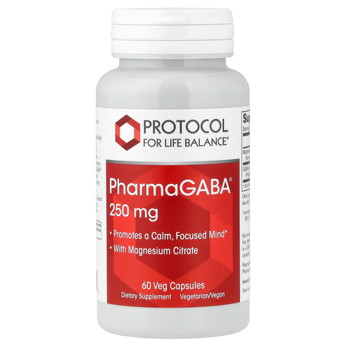 Protocol for Life Balance, PharmaGABA® с цитратом магния, 60 вегетарианских капсул