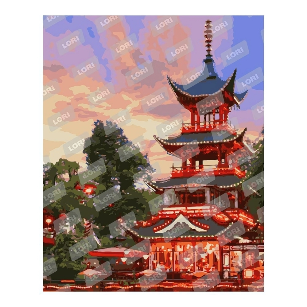 Картина по номерам 40*50см "Величественный храм" (Lori)
