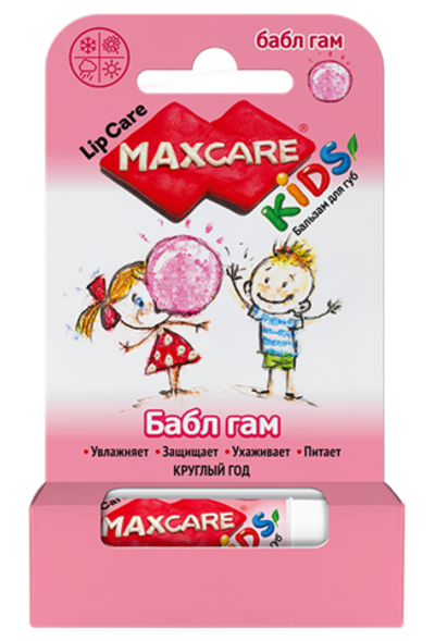 ГАЛАНТ Бальзам для губ детский MAXCARE KIDS Бабл Гам 4,7 г (140 шт)