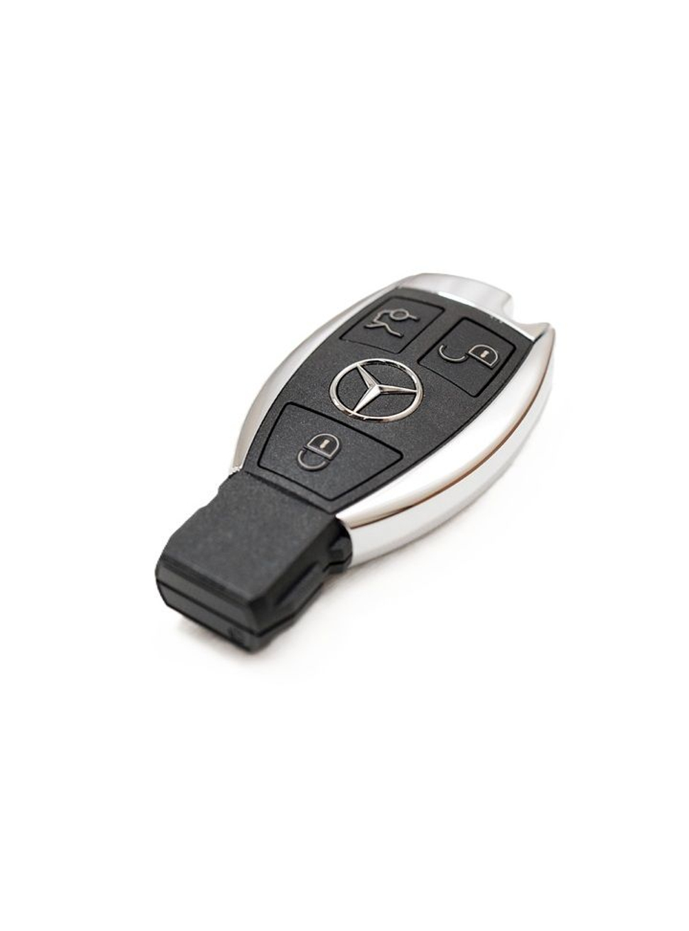 Футляр для ключа зажигания кожаный черный Mercedes-Benz (5 поколение)