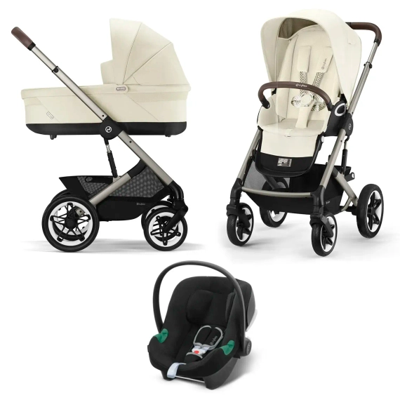 Детская коляска Cybex Talos S Lux 3 в 1 TPE Seashell Beige