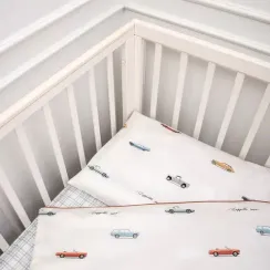 Комплект постельного белья Lollycottons Маленький гонщик 3 предмета