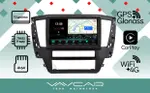 Магнитола для Mitsubishi Pajero Sport 3 2020-2024, Montero Sport (прямоугольный климат, рамка 10) - Vaycar VA47-3181-2K на Android 13, Быстрая, 2K QLED, CarPlay, 4G SIM-слот