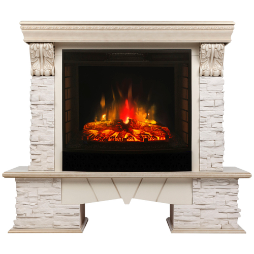 Каминокомплект Real Flame Rockland Lux 25/25,5 WT с очагом Evrika 25,5