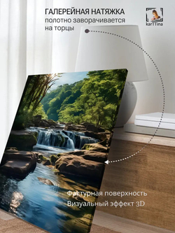 Картина Лазурная симфония на стену 30х40см 1шт., на деревянном подрамнике