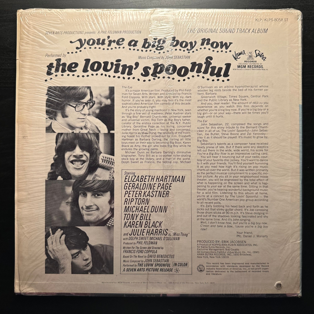 The Lovin' Spoonful - You're A Big Boy Now - The Original Sound Track Album (США 1967г.)