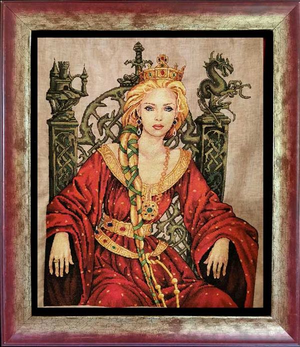 Набор для вышивания нитками Nimue, Queen Guinevere (Королева Гвиневра), 32х40 см