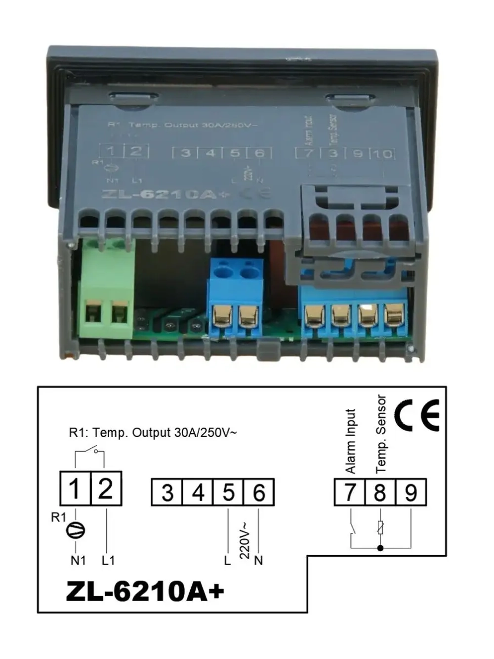Терморегулятор ZL-6210+ 220В 30A