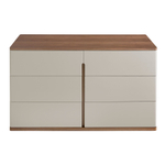 Комод  7168/MC2320DR из серого лака и орехового дерева