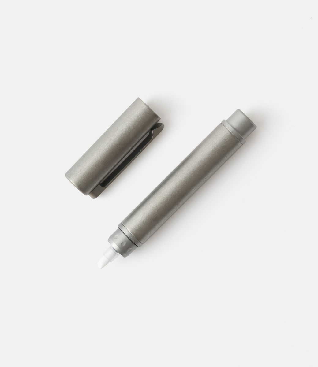 TEC Hi-Markr Titanium Stonewashed Pocket Clip Cup — титановый маркер-текстовыделитель