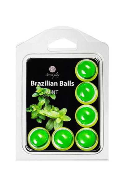 Набор из 6 шариков с массажным маслом Brazilian Balls с ароматом мяты