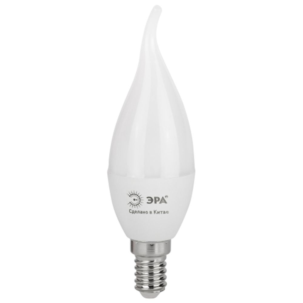 Лампа светодиодная ЭРА RED LINE LED BXS-8W-865-E14 R 8Вт свеча на ветру холодный дневной свет Е14 | Лампы cветодиодные Свеча (B/C)