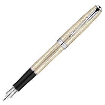 Перьевая ручка Parker Sonnet F535 PREMIUM Cisele Decal серебро 925 (16.71) Silv CT перо F (S0912490)