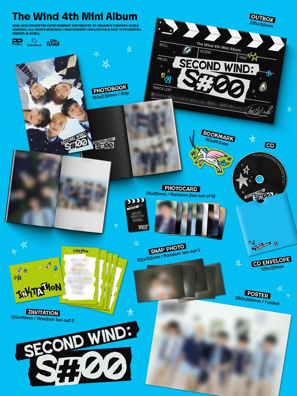 Альбом THE WIND - SECOND WIND : S#00 4th Mini Album PHOTOBOOK Version