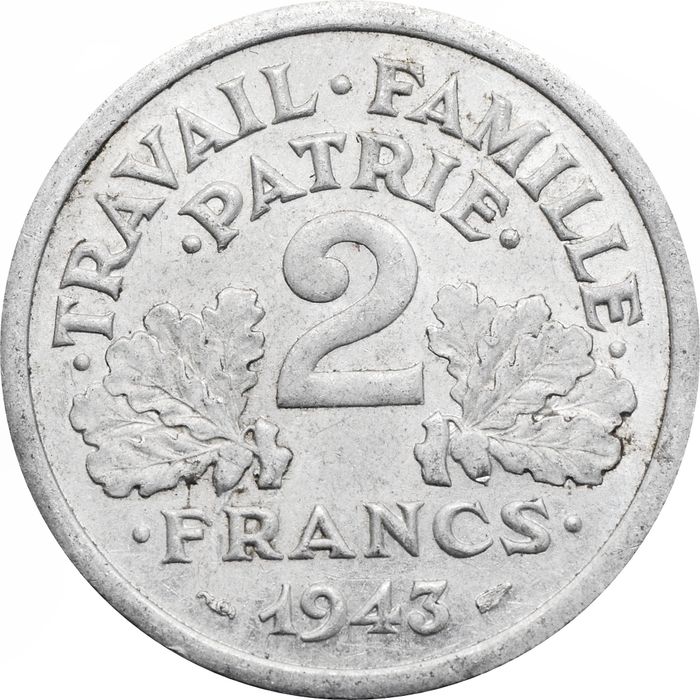 2 франка 1943 Франция, Режим Виши