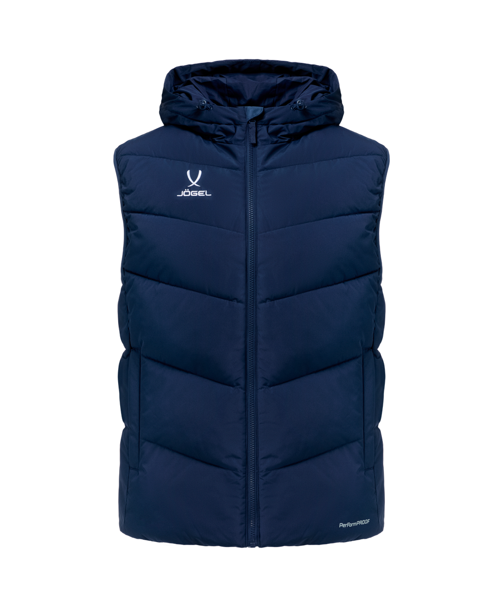 Жилет утепленный c капюшоном JÖGEL ESSENTIAL PerFormPROOF Padded Hooded Vest, темно-синий