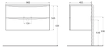 Мебель для ванной комнаты подвесная BelBagno ACQUA-900-2C-SO-BL 90см Bianco Lucido