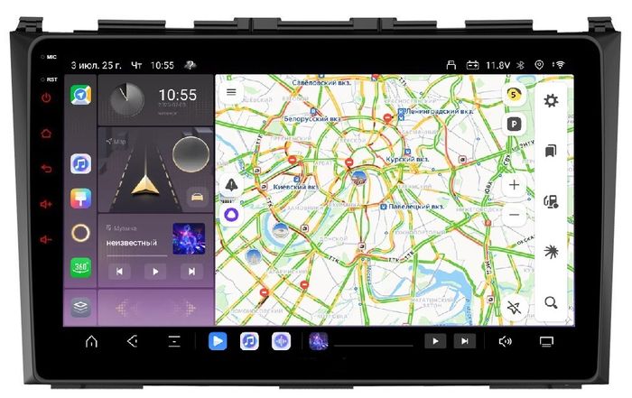 Магнитола для Honda CR-V 2006-2012 - Kuberg OL-9640 QLed, Android 13, Быстрейшая, CarPlay, SIM-слот