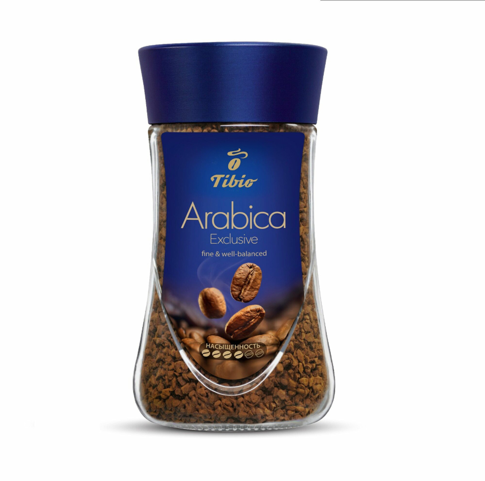 Кофе растворимый Tibio Arabica exclusive, 190 г стеклянная банка (Тибио)