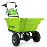 Садовая тележка самоходная Greenworks Арт. 7400007UB, 40V, 106 л, с 1хАКБ 4 Ач и ЗУ