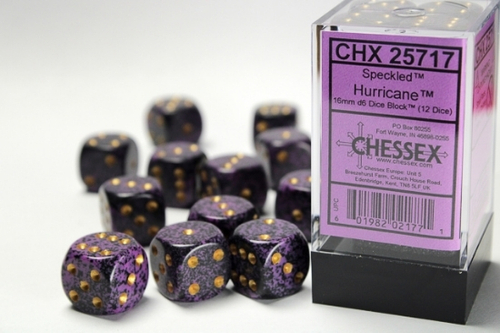Chessex 12-D6 set (16mm) - Speckled Hurricane