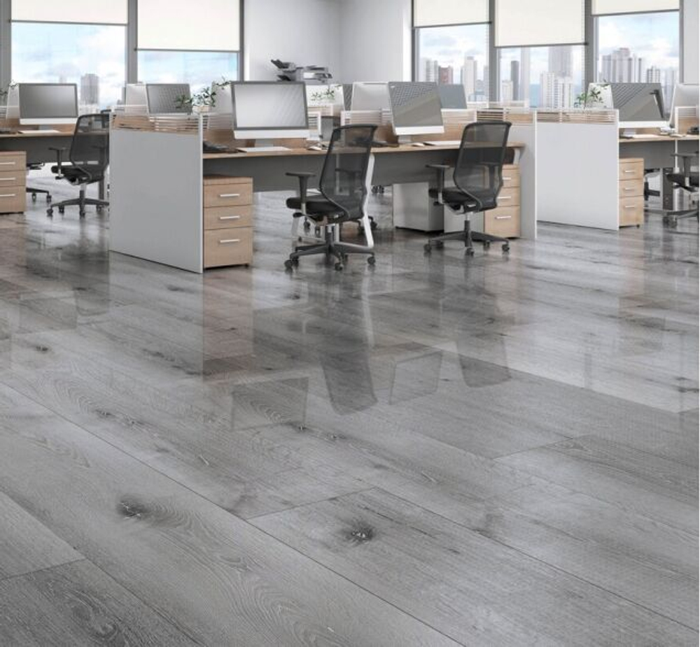 Кварцевый SPC ламинат Cronafloor Wood Дуб Серый 1220/180/4 мм.