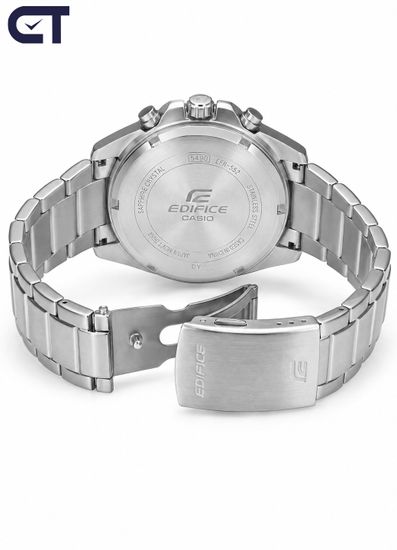 CASIO EFR-552D-2AVUDF EDIFICE мужские наручные часы — стальной хронограф с синим циферблатом
