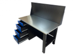 Верстак инструментальный GWT-V1400BL1 Great Wolf, 4 ящика, с экраном, 1400x700