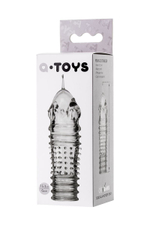 Прозрачная насадка на пенис TOYFA A-Toys с расширенной головкой - 15,3 см. (Цвет: прозрачный)
