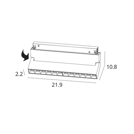 Магнитный трековый светильник Arte Lamp LINEA A4696PL-1WH, 1хLED